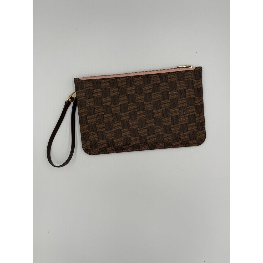 Louis Vuitton Neverfull MM/GM Zipped Pouch, Damier Ebene Rose Ballerine - Picture 5 of 11